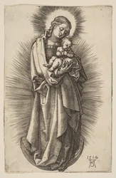 Jomfru og barn på halvmånen med et diadem, 1514.
