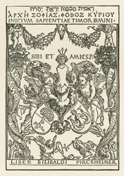 Bokplate av Willibald Pirckheimer, ca. 1502 (tresnitt)