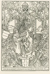 Celtes presenterer sitt verk for keiser Maximilian. , trykt for Sodalitas Celtica, Nürnberg