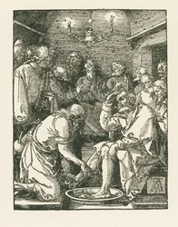 Kristus vasker Peters føtter, ca. 1508–08 (tresnitt)