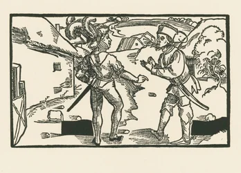 Clinia og Syrus, ca. 1492-93 (tresnitt)