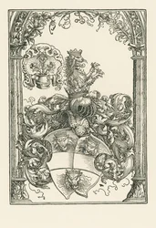 Jacob de Bannissis#39; våpenskjold, ca. 1515 (tresnitt)