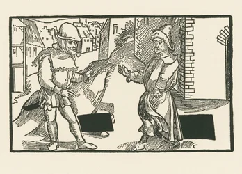 Demea og Micio, ca. 1492-93 (tresnitt)