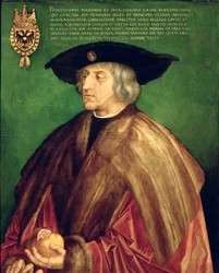 Keiser Maximilian I (olje på panel)