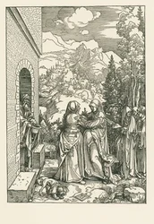 Besøket - Den hellige Maria besøker den hellige Elisabeth, ca. 1503–04 (tresnitt)