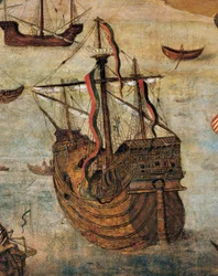 Spansk Caravel (detalj fra Virgin of the Navigators)