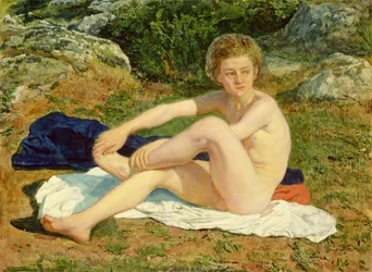 En naken gutt, studie til «Kristi åpenbaring for folket», 1840-50