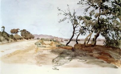 Italiensk landsbygd, akvarell av Alexander Ivanov (18061858), russisk maler