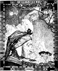 Dante Alighieri , middelaldersk italiensk poet, 1921.