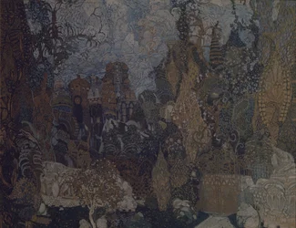 Scenedesign for balletten The Firebird av I. Stravinsky, 1910