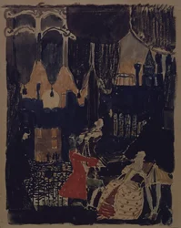 Scenografi for operaen Mozart og Salieri av N. Rimski-Korsakov, 1902
