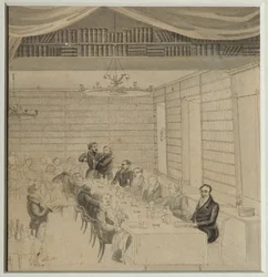 Litterær fest i bokhandelen til Aleksander Smirdin, 1832