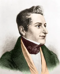 Nicolaj Vasil'Evic Gogol. Gravering av Venetsianov fra 1834.