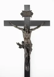Krusifiks, ca. 1646 (bronse, pæretre med ebonisering og flekker)
