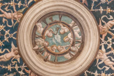 Putti spiller musikkinstrumenter, detalj av 3660848