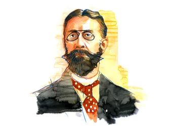 Portrett av den tyske økonomen og sosiologen Max Weber (1864-1920) (Portrett av den tyske sosiologen, filosofen, jurist og politisk økonom Max Weber)