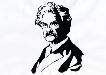 Portrett av Mark Twain (1835-1910)