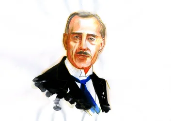 Portrett av den franske fysikeren Maurice de Broglie (1875-1960) (fransk fysiker Maurice de Broglie)