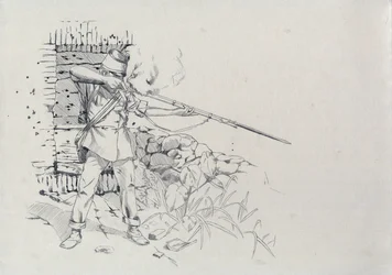 Second Empire (1852-1870): infanteristskyting, soldat fra den østerrikske hæren, østerriksk-ungarsk (østerriksk-ungarsk)