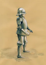 Soldatrustning Illustrasjon av Alessandro Lonati