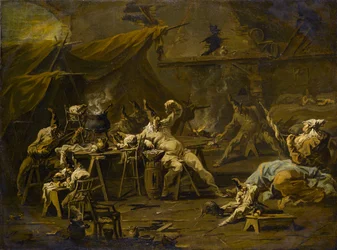 Nattverden av Pulcinella og Colombina, ca. 1725-1730