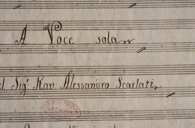 Manuskriptpartitur av XXV kantater for solostemme av Alessandro Scarlatti (1660-1725)