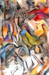 Landsby ved daggry, 2016,