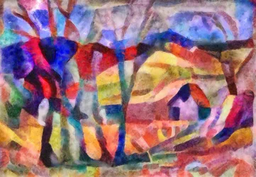 landskap i rosa.2017,(blandet media)