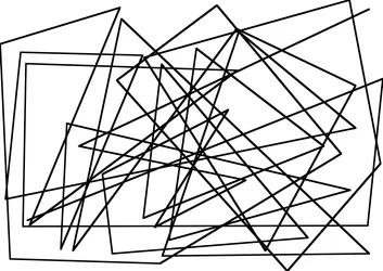 string-line as a cubism, 2017, (blandet media)