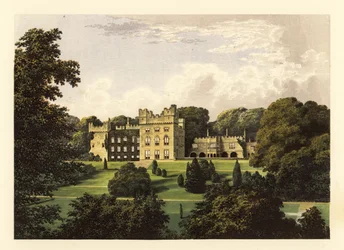 Hutton Hall, Cumbria, England. ,1880 (gravering)