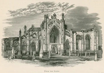 Melrose Abbey, fra sør