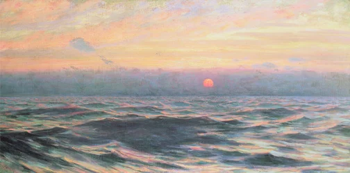 Solnedgang, ca. 1900