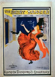 Plakatreklame 'The Skirt Dancer', fremført av George Ridgwell's Company