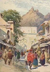 The Main Street of Alwar, c1880 1905.