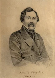 Portrett av maleren Vasily Fyodorovich Georg Wilhelm Timm 1820-1895