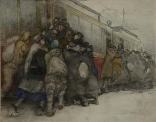Ved trikken, 1920