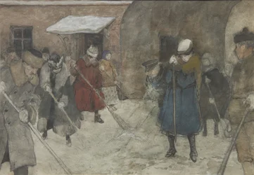 Snørydding, ca 1921