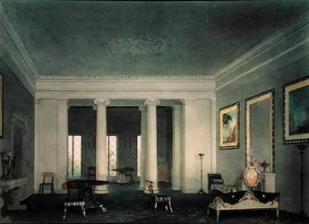 Gresk Revival Double Parlor, ca. 1845 (akvarell på papir)