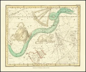 1822 - Alexander Jamieson - Hydra Sextans Felis og krateret