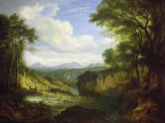 Fjernsyn over Edinburgh (olje på panel)