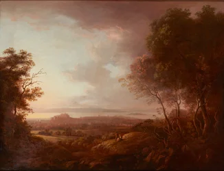 Utsikt over Edinburgh fra Blackford Hill (på lerret)
