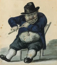 Portrettkarikatur av arkitekten Giacomo Quarenghi 1744-1817, 1811