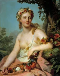 Operaens Flora, maleri av Alexandre Roslin (1718-1793), 18. århundre, H. 0,72 x 0,91 m, Bordeaux, Musée des Beaux-Arts