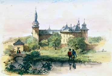Geulle slott (Alexander Schaepkens, ca. 1840)