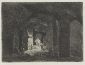 Underjordisk tunnelsystem i Sint Pietersberg i Maastricht Pres de la Meuse, 11 Eaux-Fortes (serietittel)