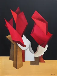 Rød geometrisk figur
