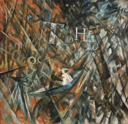Rayonistisk komposisjon. Lediggang og skygge, 1914