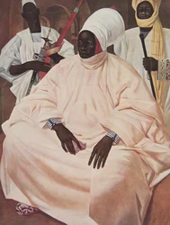 Barma Mata, Sultan av Zinder (studie for portrettet), fra afrikanske tegninger og malerier, henrettet under Citroen Center Africa-ekspedisjonen, andre Haardt Audouin-Dubreuil-oppdraget, pub. Paris