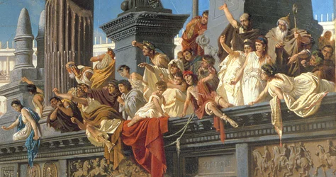 The Chariot Race, ca. 1882 (olje på lerret) (detalj av 201093)