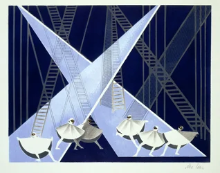 Scenografi for en ballett, illustrasjon fra 